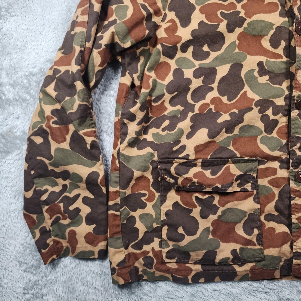 VINTAGE Kmart Camo Shirt Mens XL Brown Frogskin Duck Hunting Outdoor Field Chore - Picture 4 of 11